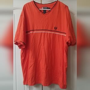 Orange Polo Shirt with Black Accents